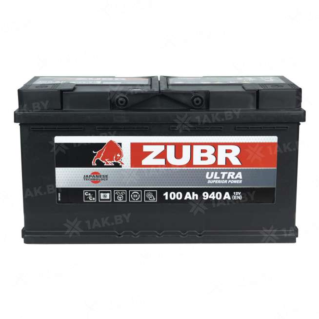 Аккумулятор ZUBR (100 Ah) 940 A, 12 V Обратная, R+ L5 1014110 1