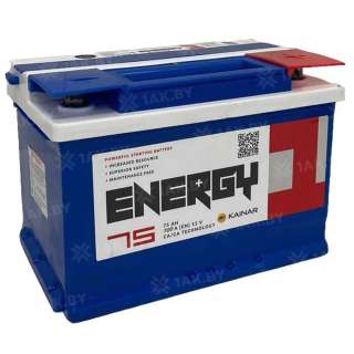 Аккумулятор ENERGY ONE (75 Ah) 700 A, 12 V Обратная, R+ Аккумулятор ENERGY ONE (75 Ah) 700 A, 12 V Обратная, R+