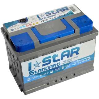 Аккумулятор I-STAR (77 Ah) 760 A, 12 V Обратная, R+ Аккумулятор I-STAR (77 Ah) 760 A, 12 V Обратная, R+