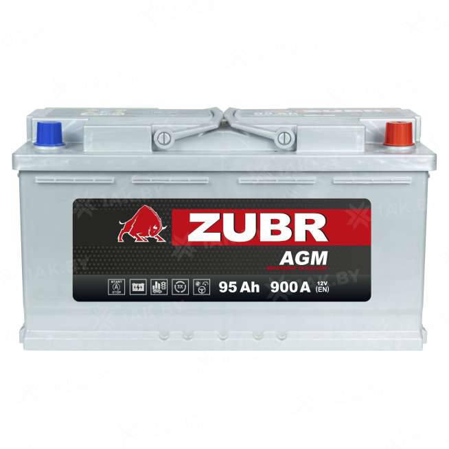 Аккумулятор Zubr AGM 95 Ah, 850 A, 12 V, Обратная полярность, R+, L5 1