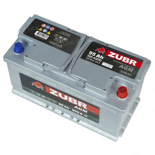 Аккумулятор Zubr AGM 95 Ah, 850 A, 12 V, Обратная полярность, R+, L5 2