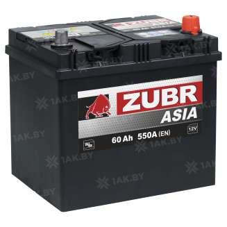 Аккумулятор ZUBR Ultra Asia (60 Ah) 550 A, 12 V Обратная, R+ D23 ZU600JS 0