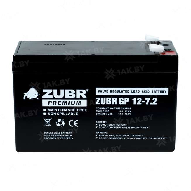 Аккумуляторная батарея ZUBR GP 12V 7,2Ah, Китай 4