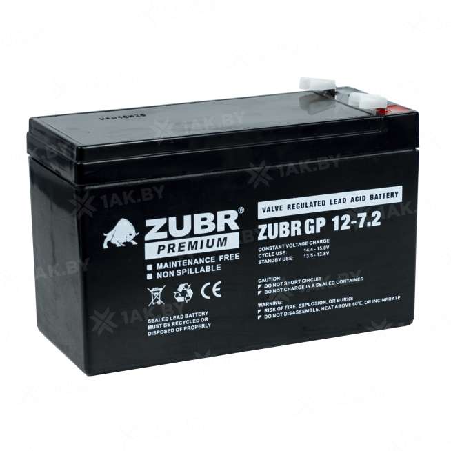 Аккумуляторная батарея ZUBR GP 12V 7,2Ah, Китай 5