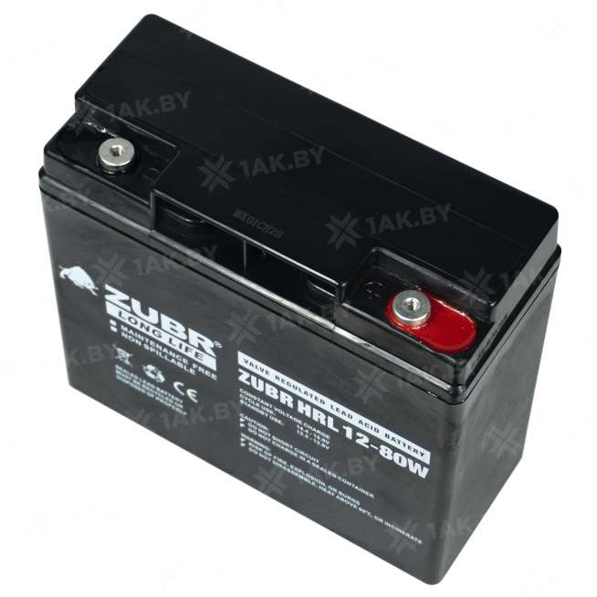 Аккумулятор ZUBR для ИБП, детского электромобиля, эхолота (18 Ah,12 V) AGM 181x77x167 5.85 кг 5