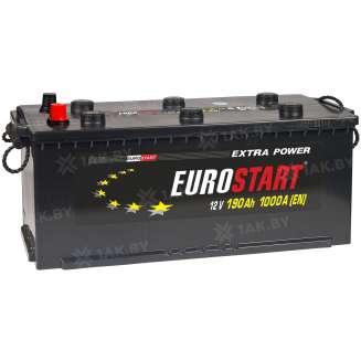 Аккумулятор EUROSTART Extra Power (190 Ah) 1000 A, 12 V Обратная, R+ D5 EUF1904E 0
