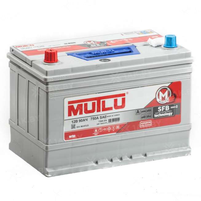 Аккумулятор MUTLU (90 Ah) 720 A, 12 V Прямая, L+ D31 D31.90.066.D 0