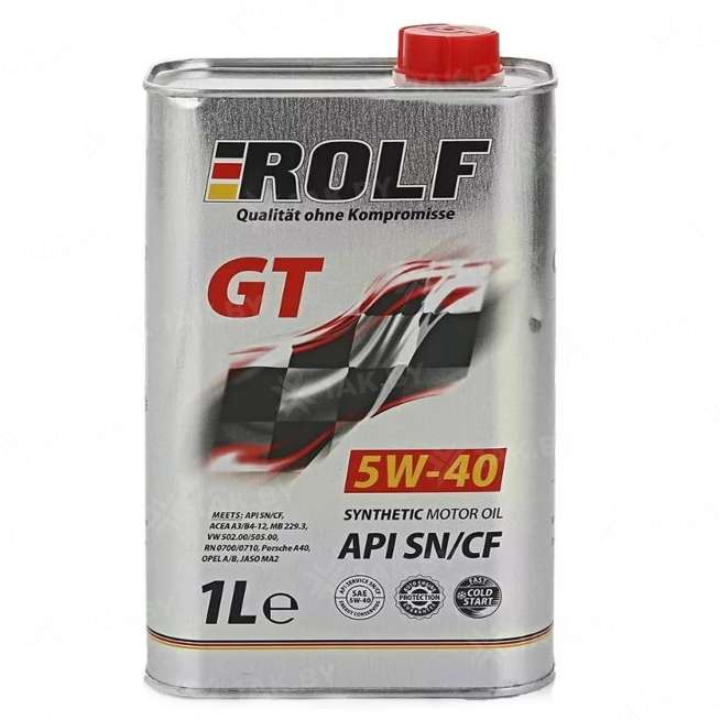 Масло моторное синтетическое ROLF GT SAE 5W-40 API SN/CF, 1л., Россия 0