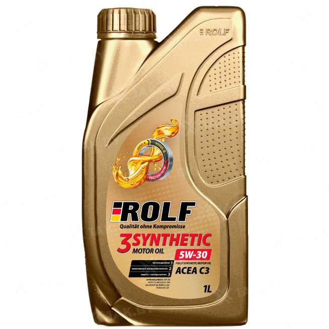 Масло моторное синтетическое ROLF GT SAE 5W-30 ACEA C3 API SN/CF, 4 л., Россия 0