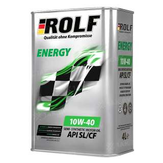Масло моторное полусинтетическое ROLF ENERGY SAE 10W-40 API SL/CF, 4л., Россия Масло моторное полусинтетическое ROLF ENERGY SAE 10W-40 API SL/CF, 4л., Россия