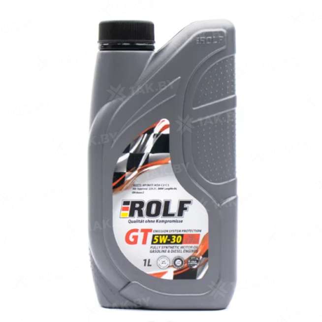 Масло моторное синтетическое ROLF GT 5W-30 API SN/CF (ACEA С2/С3), 1 л., Россия 0