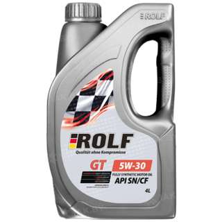 Масло моторное синтетическое ROLF GT 5W-30 API SN/CF (ACEA С2/С3), 4 л., Россия Масло моторное синтетическое ROLF GT 5W-30 API SN/CF (ACEA С2/С3), 4 л., Россия