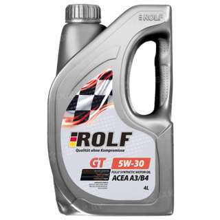 Масло моторное синтетическое ROLF GT 5W-30 ACEA A3/B4, 4л., Россия Масло моторное синтетическое ROLF GT 5W-30 ACEA A3/B4, 4л., Россия