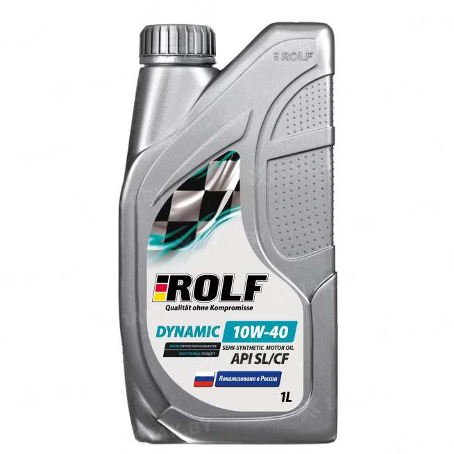 Масло моторное полусинтетическое ROLF Dynamic SAE 10W-40 API SL/CF, 1л., Россия 0