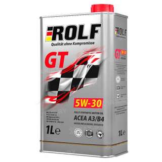 Масло моторное синтетическое ROLF GT SAE 5W-30 ACEA A3/B4, 1 л., Россия Масло моторное синтетическое ROLF GT SAE 5W-30 ACEA A3/B4, 1 л., Россия