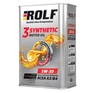 Масло моторное синтетическое ROLF GT SAE 5W-30 ACEA A3/B4, 4 л., Россия Масло моторное синтетическое ROLF GT SAE 5W-30 ACEA A3/B4, 4 л., Россия