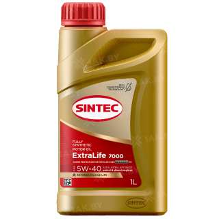 Масло моторное синтетическое SINTEC Platinum 7000 SAE 5W-40 ACEA A3/B4, 1л., Россия