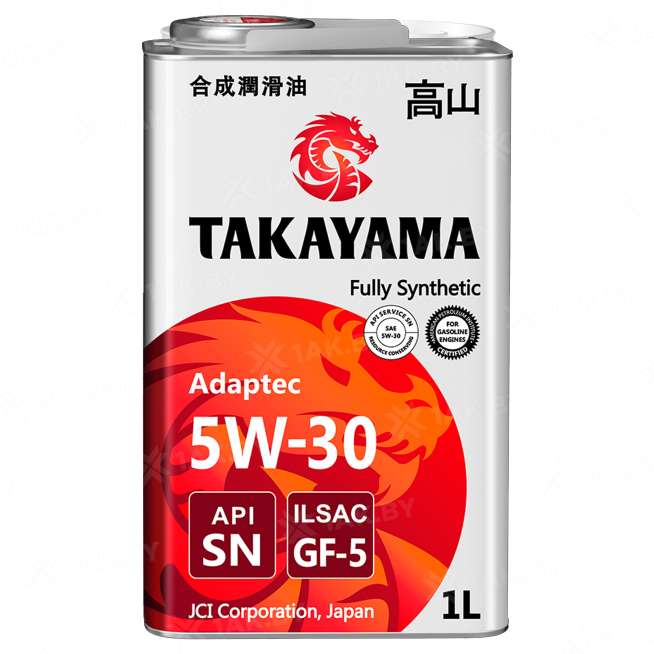 Масло моторное синтетическое TAKAYAMA ADAPTEC SAE 5W-30 ILSAC GF-5, API SN, 1 л., Россия 0