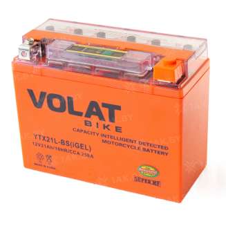 Аккумулятор для мотоцикла VOLAT (21 Ah) 250 A, 12 V Обратная, R+ YTX21L-BS YTX21L-BS(iGEL)Volat 0