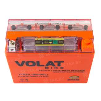 Аккумулятор для мотоцикла VOLAT (21 Ah) 250 A, 12 V Обратная, R+ YTX21L-BS YTX21L-BS(iGEL)Volat 2