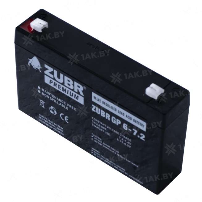 Аккумулятор ZUBR для ИБП, детского электромобиля, эхолота (7.2 Ah,6 V) AGM 151x34x94/100 1.15 кг 4