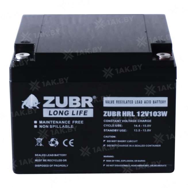 Аккумулятор ZUBR для ИБП, детского электромобиля, эхолота (28 Ah,12 V) AGM 166x175x125 8.55 кг 6