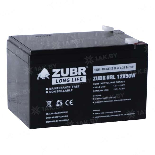 Аккумулятор ZUBR для ИБП, детского электромобиля, эхолота (12 Ah,12 V) AGM 151x98x94/100 4 кг 4
