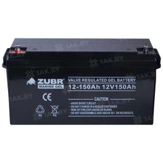 Аккумулятор ZUBR (150 Ah,12 V) GEL 485x172x240 мм 1