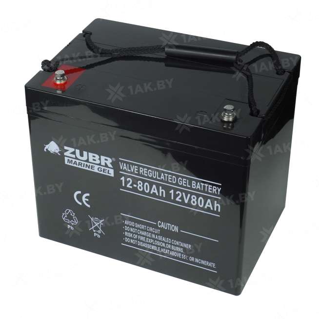 Аккумулятор ZUBR (80 Ah,12 V) GEL 260х169х215 мм 0