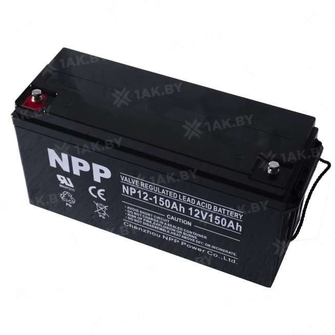 Аккумулятор NPP для ИБП, детского электромобиля, эхолота (150 Ah,12 V) AGM 485x172x240 41.8 кг 4
