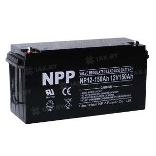 Аккумулятор NPP для ИБП, детского электромобиля, эхолота (150 Ah,12 V) AGM 485x172x240 41.8 кг Аккумулятор NPP для ИБП, детского электромобиля, эхолота (150 Ah,12 V) AGM 485x172x240 41.8 кг