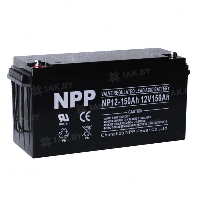 Аккумулятор NPP для ИБП, детского электромобиля, эхолота (150 Ah,12 V) AGM 485x172x240 41.8 кг 6