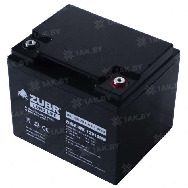 Аккумулятор ZUBR для ИБП, детского электромобиля, эхолота (45 Ah,12 V) AGM 198x166x169 14.5 кг 6