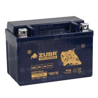 Аккумулятор для мотоцикла ZUBR (9 Ah) 145 A, 12 V Прямая, L+ YTX9-BS YTX9-BS (ZubrPrem) Аккумулятор для мотоцикла ZUBR (9 Ah) 145 A, 12 V Прямая, L+ YTX9-BS YTX9-BS (ZubrPrem)