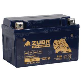 Аккумулятор для мотоцикла ZUBR (10 Ah) 145 A, 12 V Прямая, L+ YTZ10S YTZ10S (ZubrPrem) Аккумулятор для мотоцикла ZUBR (10 Ah) 145 A, 12 V Прямая, L+ YTZ10S YTZ10S (ZubrPrem)