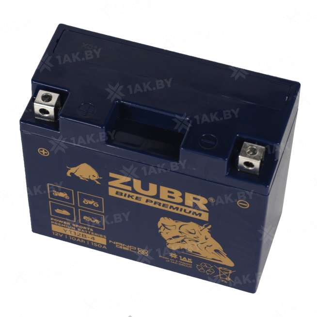 Аккумулятор для мотоцикла ZUBR (10 Ah) 150 A, 12 V Прямая, L+ YT12B-4 YT12B-4 (ZubrPrem) 3