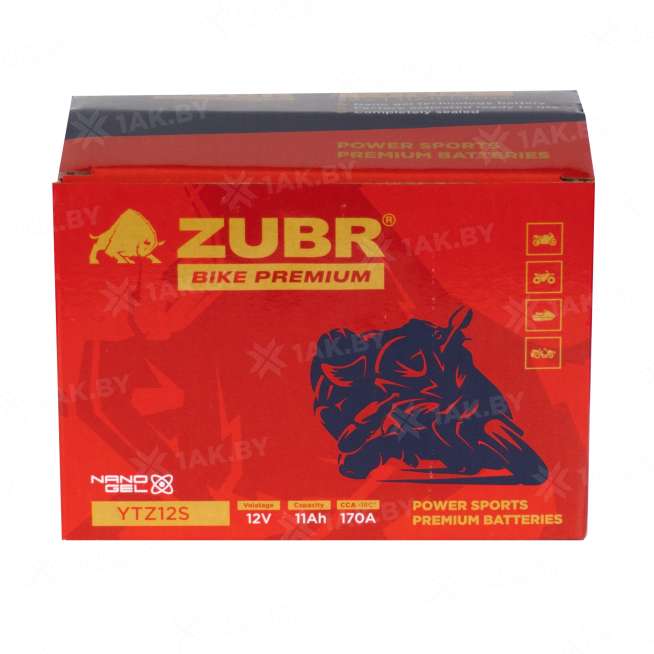 Аккумулятор для мотоцикла ZUBR (11 Ah) 170 A, 12 V Прямая, L+ YTZ12S YTZ12S (ZubrPrem) 5