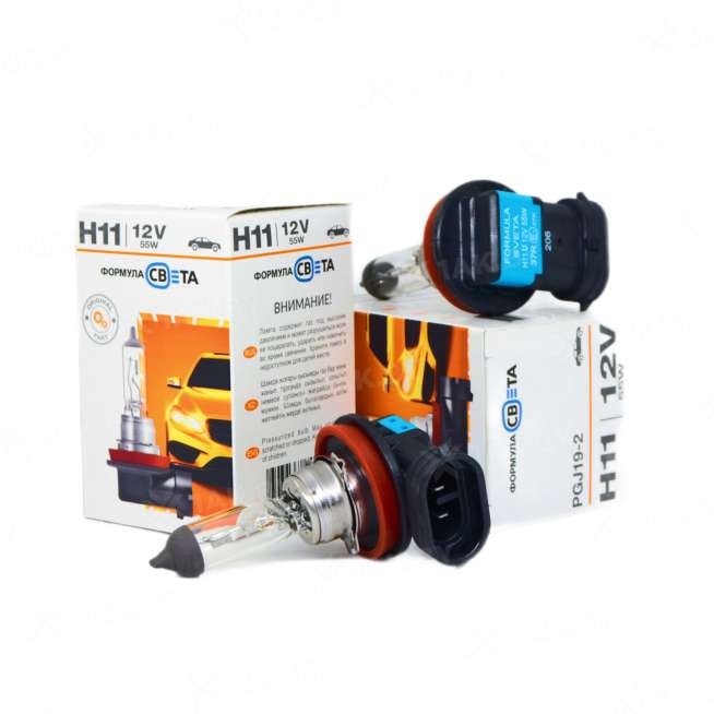 Лампа галогенная FORMULA SVETA H11 12V 55W (PGJ19-2) 0