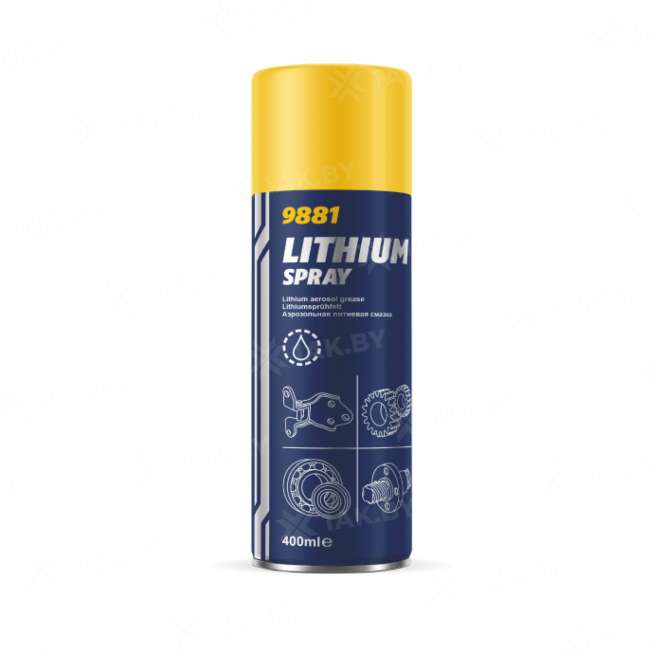 Смазка литиевая 9881 Mannol Lithium Spray 400мл. (аэроз.) 0