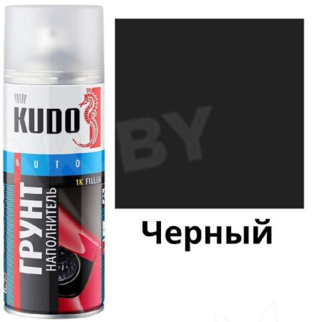 Грунт-наполнитель KUDO 1К акриловый (черный), 520мл 1