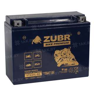 Аккумулятор для мотоцикла ZUBR (24 Ah) 335 Ah, 12 V Обратная, R+ YTX24L-BS YTX24L-BS (ZubrPrem) Аккумулятор для мотоцикла ZUBR (24 Ah) 335 Ah, 12 V Обратная, R+ YTX24L-BS YTX24L-BS (ZubrPrem)