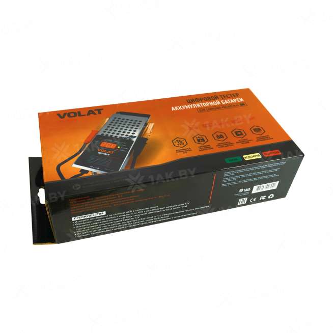 Тестер аккумуляторной батареи VOLAT VT-BT04, 100A, 12V 1