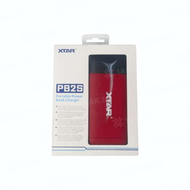 Зарядное устройство XTAR PB2S-red для аккумуляторных элементов с USB кабелем 1