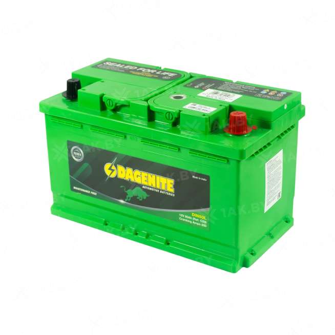 Аккумулятор DAGENITE (80 Ah) 850 A, 12 V Обратная, R+ L4 DIN80R 1