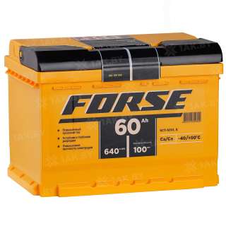 Аккумулятор FORSE (60 Ah) 640 A, 12 V Обратная, R+ LB2 560109050 Аккумулятор FORSE (60 Ah) 640 A, 12 V Обратная, R+ LB2 560109050