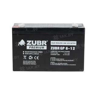 Аккумулятор ZUBR для ИБП, детского электромобиля, эхолота (12 Ah,6 V) AGM 151x50x94/100 1.75 кг Аккумулятор ZUBR для ИБП, детского электромобиля, эхолота (12 Ah,6 V) AGM 151x50x94/100 1.75 кг