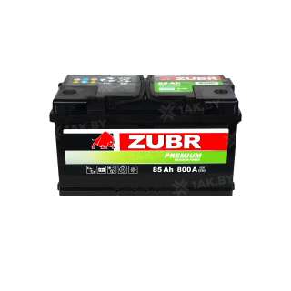 Аккумулятор ZUBR (85 Ah) 830 A, 12 V Обратная, R+ LB4 ZU850P