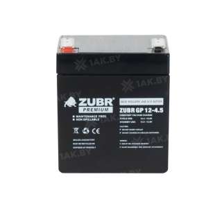 Аккумулятор ZUBR для ИБП, детского электромобиля, эхолота (4.5 Ah,12 V) AGM 90x70x101/107 1.56 кг
