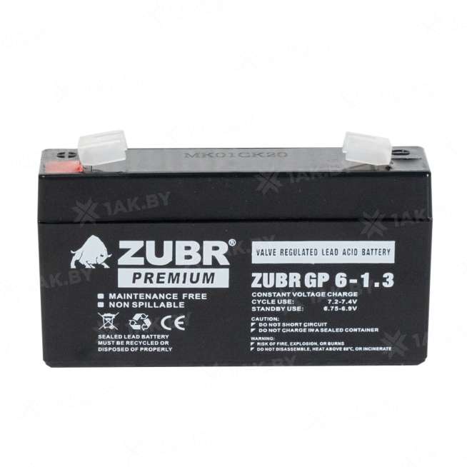 Аккумулятор для ИБП ZUBR (1.3 Ah) , 6 V  GP6-1.3(ZUBR) 4