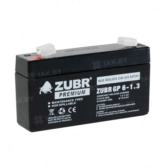 Аккумулятор для ИБП ZUBR (1.3 Ah) , 6 V  GP6-1.3(ZUBR) 5